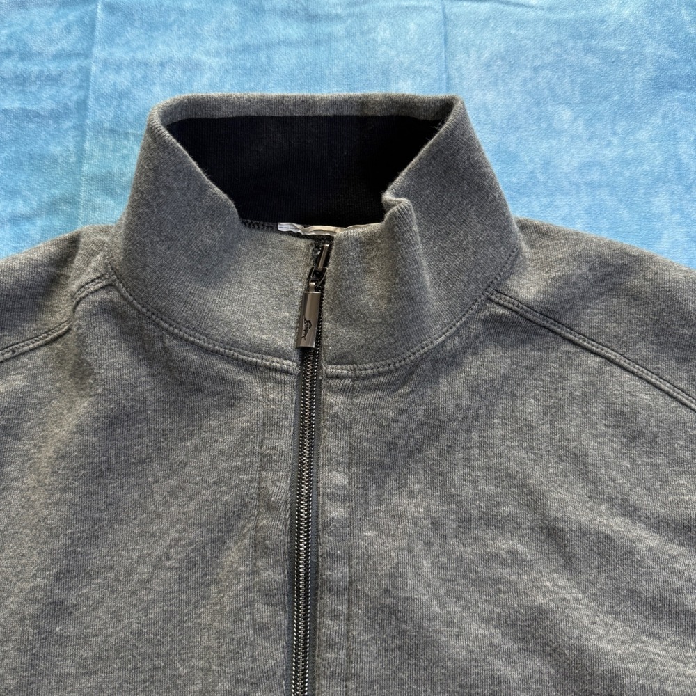 Tommy Bahama Gray Quarter Zip Pullover Sweatshirt Men's Large No Size Tag - Picture 2 of 7